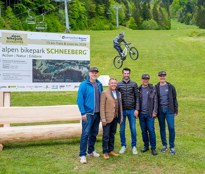 Spatenstich Alpen Bikepark Schneeberg